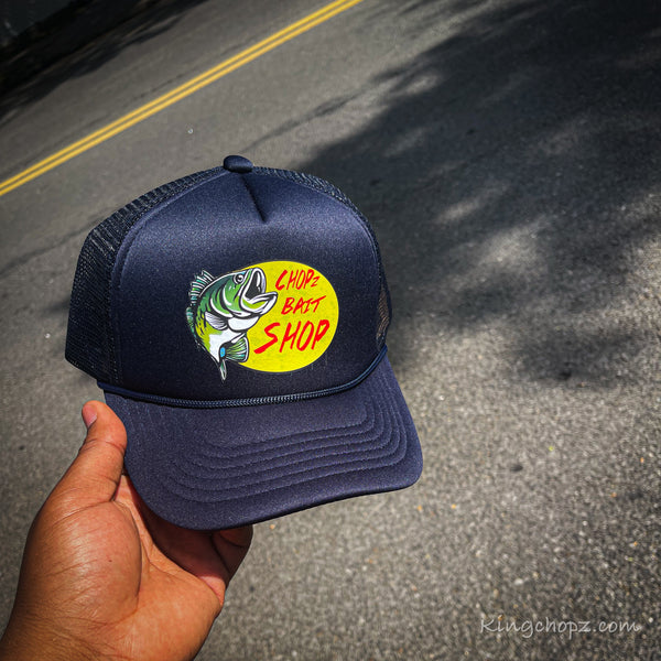 Navy Blue Chopz Bait Shop Trucker