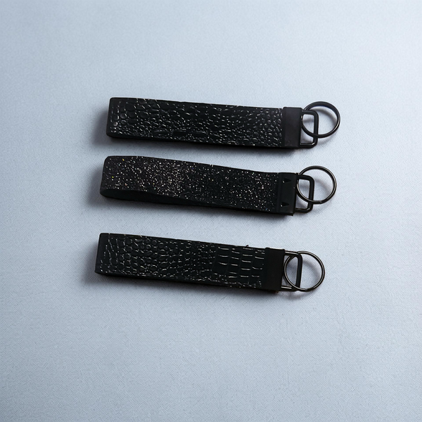Kingchopz Black Croc.Wristlet keychain