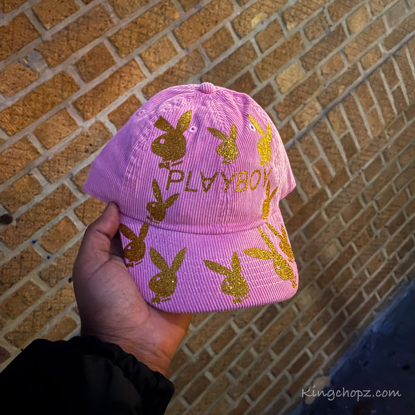 Pink Playboy Corduroy Hat