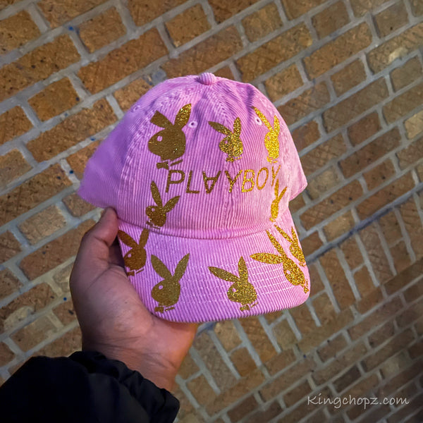 Pink Playboy Corduroy Hat