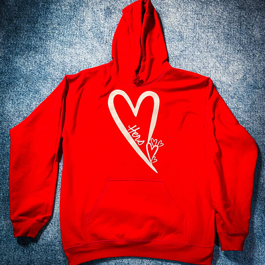 Red Hers Heart Hoodie